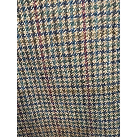 Chaps Ralph Lauren Mens Houndstooth Wool Blazer Jacket 42T Brown Academia - Picture 3 of 14